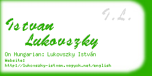 istvan lukovszky business card
