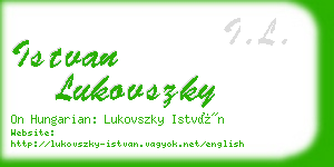 istvan lukovszky business card